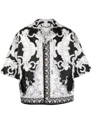 camisa versace manga corta